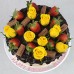 Flower - Drip Cake - Flower Flakes and Strawberries Cake 